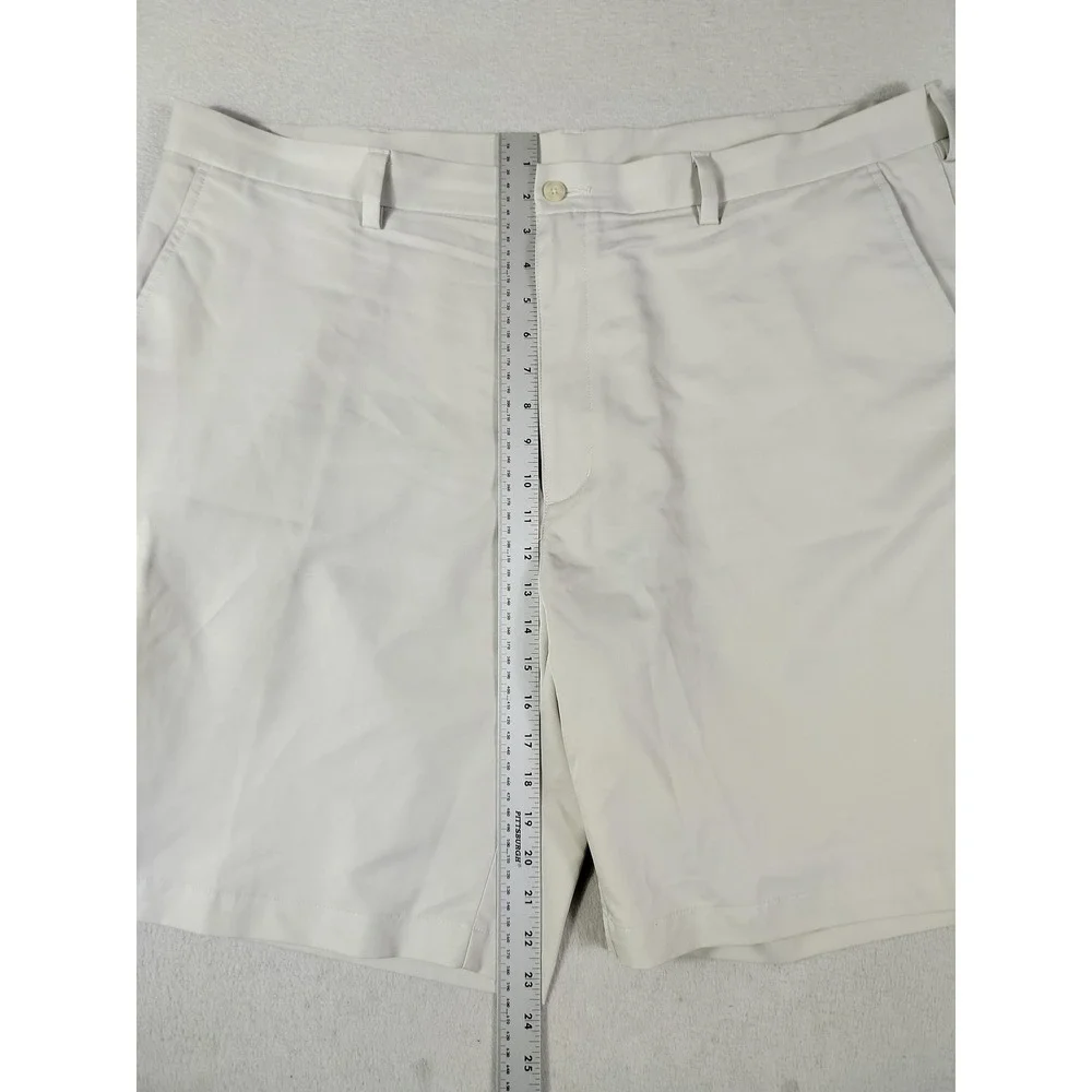 Grand Slam Shorts Mens 42 Beige Microfiber Chino Performance Wear Golf Athletic